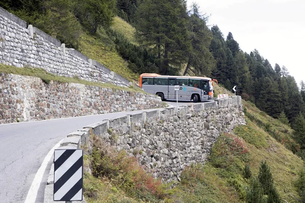 Italian Alps Italia Settembre 2016 Cawkward Bend Road Stelvio Settembre — Foto Stock