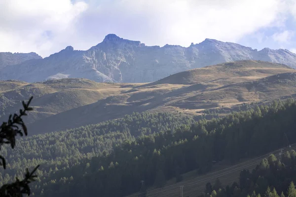 Vista Sulla Valle Livigno Italia — Foto Stock