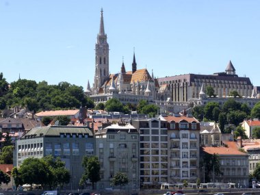 Budapeşte, Macaristan, Haziran 11.2017, Fisherman's Bastion, 11 Haziran kuleleri görünümünü. 2017, Budapeşte, Macaristan