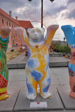 Varşova, Polonya, Haziran 21.2008, sergi United dostum ayılar, Arnavutluk 21 Haziran ayı. 2008, Varşova, Polonya