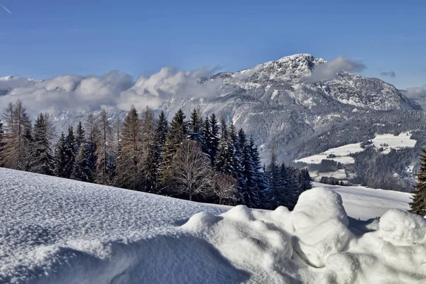 Schönheit Verschneite Landschaft Österreich — Stockfoto