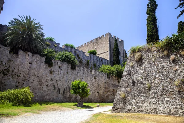 Старі Стіни Родос Греція — стокове фото