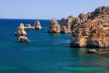 Algarve, Portekiz kıyısında güzel kaya oluşumları