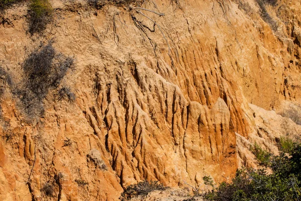 Eroze Zvětralé Pobřeží Algarve Portugalsko — Stock fotografie