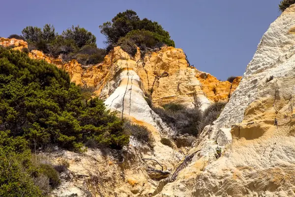 stock image beautiful rock formations on the coast of the Algarve, Portugal