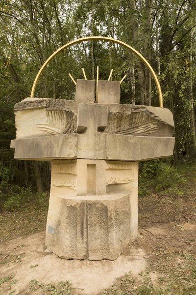 库克斯 捷克共和国 2015 现代雕塑画廊在农村 9月21 2015 库克斯 捷克共和国 — 图库照片