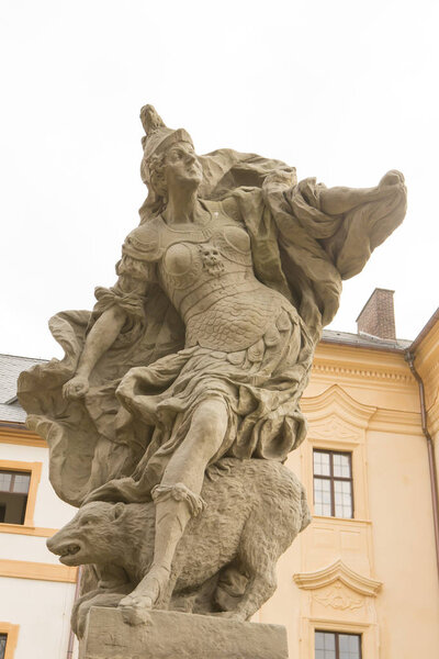 KUKS, CZECH REPUBLIC - 21.09.2015:, Allegory, M. B. Braun 1718-1720, September 21.2015 Kuks, Czech Republic
