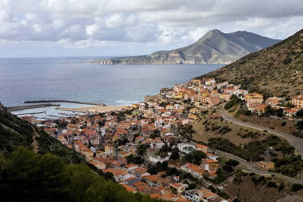 pitoresk bir kasaba Vadisi'nde Buggerru, Sardunya, İtalya