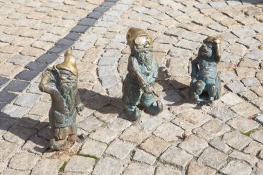 :,Cüceler şehir sembolü, eski şehrin ana Meydanı, Wroclaw, Polonya