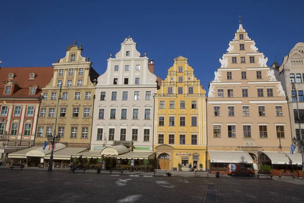 Gamla Stan Fyrkantig Elisabeth Huvudkyrkan Wroclaw Polen — Stockfoto