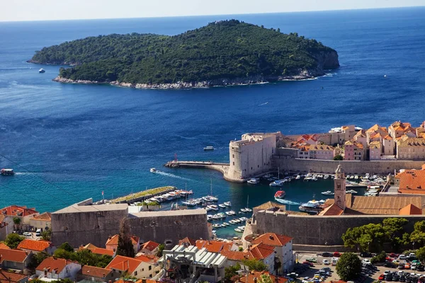 Vista Telhados Igreja Dubrovnik Croácia — Fotografia de Stock