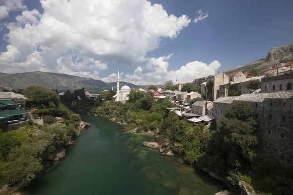 Vista Sulla Vecchia Mostar Bosnia Erzegovina — Foto Stock