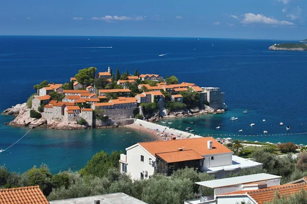 Popular Ilha Sveti Stefan Croácia — Fotografia de Stock