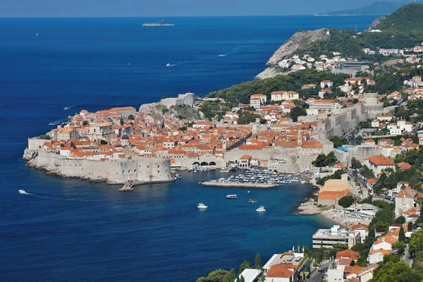 Vista Das Fortificações Velho Dubrovnik Croácia — Fotografia de Stock