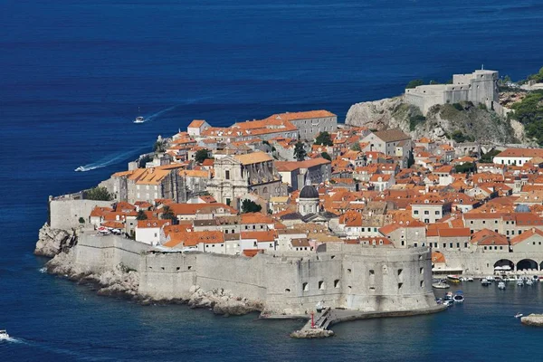 Vista Das Fortificações Velho Dubrovnik Croácia — Fotografia de Stock