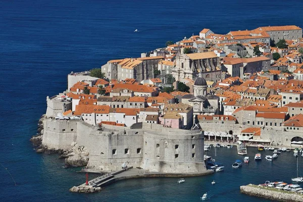 Vista Das Fortificações Velho Dubrovnik Croácia — Fotografia de Stock