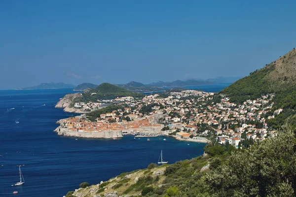 Vista Las Fortificaciones Antigua Dubrovnik Croacia —  Fotos de Stock