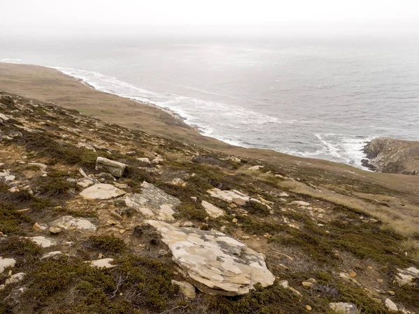 Carcass Island Peak Usually Fog Falkland Malvinas — Stock Photo, Image