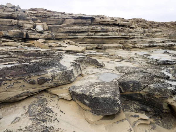 Interesting Rock Formations Sea Lion Island Falkand Malvinas — Stock Photo, Image