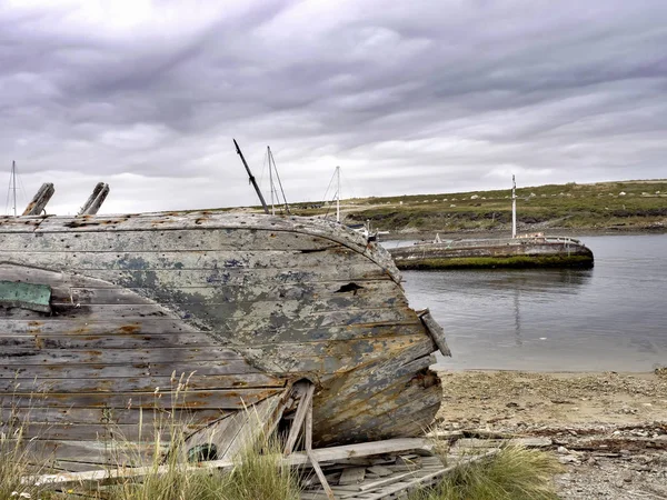 Boat Cemetery Port Stanley Falkland Islands Malvinas — Stock Photo, Image