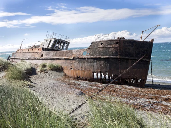 Shipwrecks Estancia San Gregorio Patagonia Chile — Stock Photo, Image