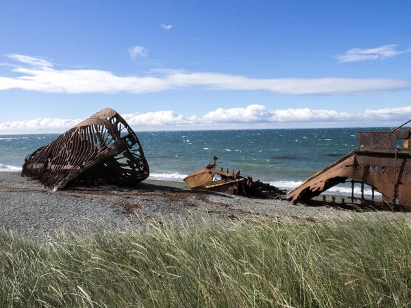 Shipwrecks Estancia San Gregorio Patagonia Chile — Stock Photo, Image