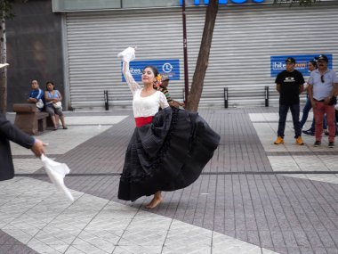 Şili sokaklarda dans Flamengo,