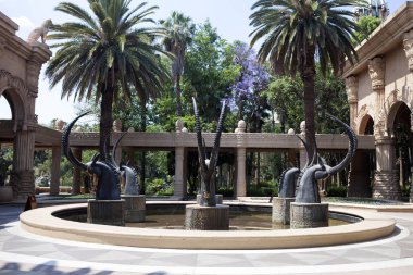 Bronz heykeller, antilop, Sun City, Güney Afrika