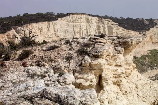 Roca Blanca Akrotiri Chipre — Foto de Stock