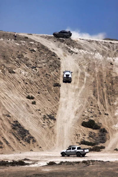 Vahşi Binmek Road Arabalar Dunes Limassol Kıbrıs — Stok fotoğraf