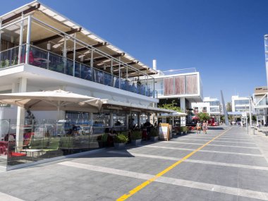 Limasol, Kıbrıs, 17 Haziran 2018: Görünümüne yeni marina. 17 Haziran 2018, Limassol, Kıbrıs