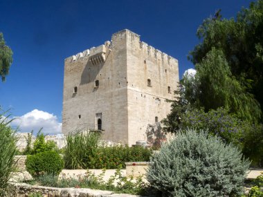 Eski kale Kolosi yakınındaki Limassol, Kıbrıs