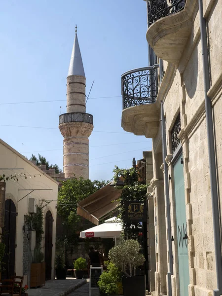 Limassol Chipre Junio 2018 Minarete Mezquita Junio 2018 Limassol Chipre — Foto de Stock