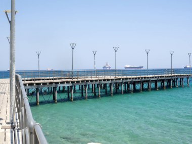 Colonnade deniz, Limasol, Kıbrıs boyunca görünümünü
