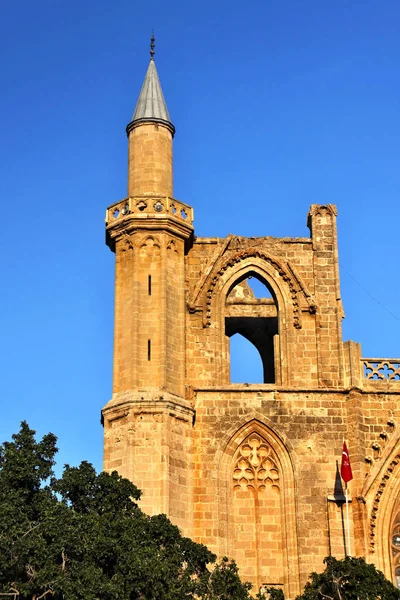 Собор Святого Николая Ныне Мечеть Мустафа Паши Фамагуста Северный Кипр Лицензионные Стоковые Изображения
