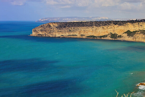 limestone cliffs of the peninsula Akrotiri, Cyprus