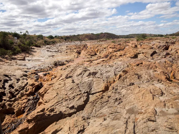 Rocky Riverbed Betsiboka River Heavy Rain Northern Madagascar — Stock Photo, Image