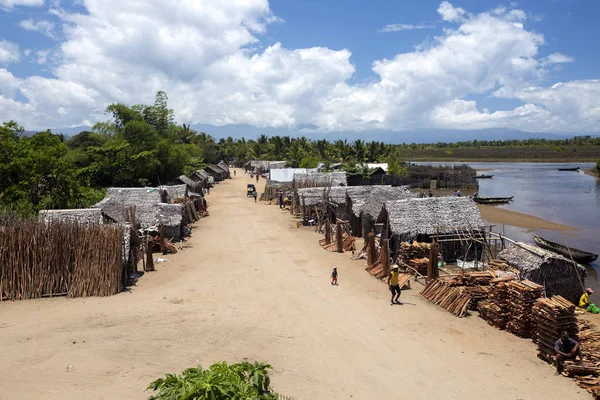 Cabaña Sencilla Campo Malgache Madagascar — Foto de Stock