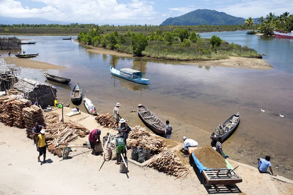 Cabaña Sencilla Campo Malgache Madagascar — Foto de Stock