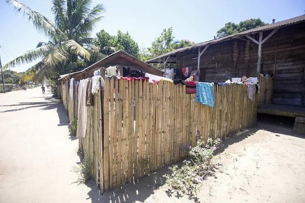 Cabaña Sencilla Campo Malgache Madagascar — Foto de Stock