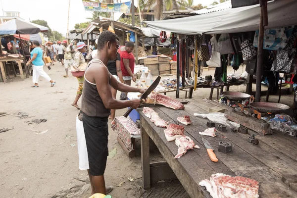 Gran Mercado Maroantsetra Madagascar — Foto de Stock