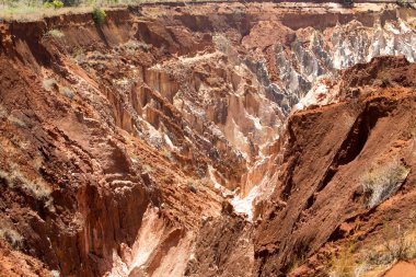Kanyon erozyon gozlerime, rezerv Tsingy Ankarana, Madagaskar güzel görünümü