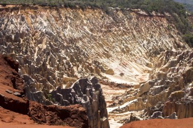 Kanyon erozyon gozlerime, rezerv Tsingy Ankarana, Madagaskar güzel görünümü