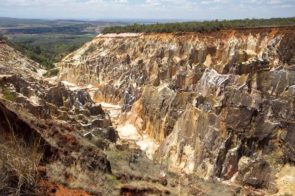 Hermosa Vista Los Surcos Erosión Del Cañón Reserva Tsingy Ankarana — Foto de Stock