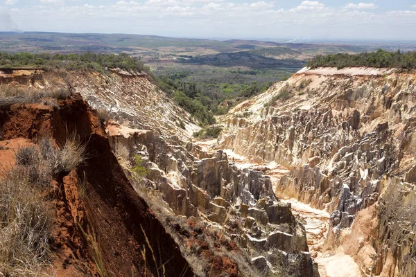 Hermosa Vista Los Surcos Erosión Del Cañón Reserva Tsingy Ankarana — Foto de Stock