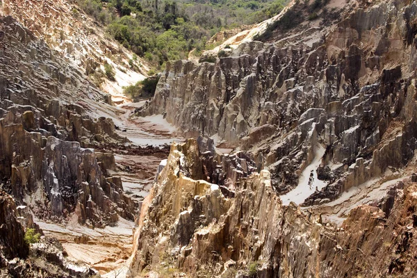 Hermosa Vista Los Surcos Erosión Del Cañón Reserva Tsingy Ankarana — Foto de Stock