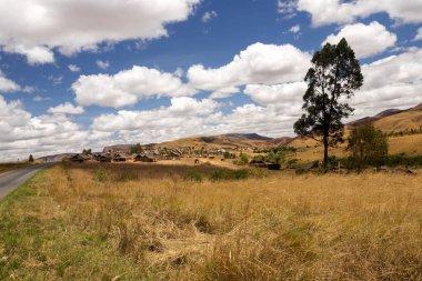 Kuzeybatı Madagaskar dalgalı yetiştirilip peyzaj üzerinde güzel gökyüzü