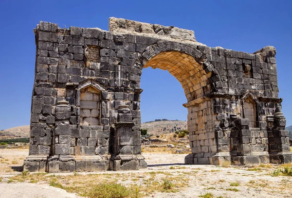 Volubilis Ruinas Ciudad Histórica Era Del Imperio Romano Marruecos — Foto de Stock