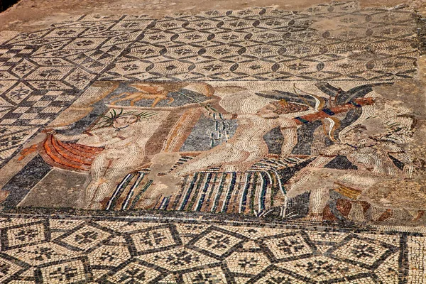 Volubilis Kalıntıları Roma Mparatorluğu Fas Çağından Tarihi Şehrin — Stok fotoğraf