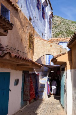 Büyüleyici mavi alley,: Chefchaouen, Morocco